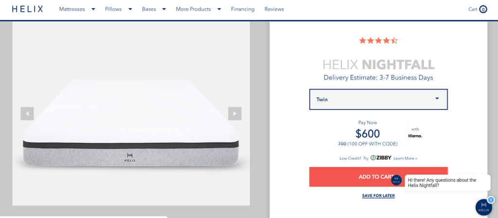 Helix Nightfall mattress