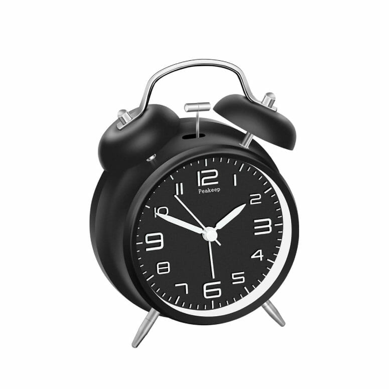 Peakeep 4" Twin Bell Alarm Clock