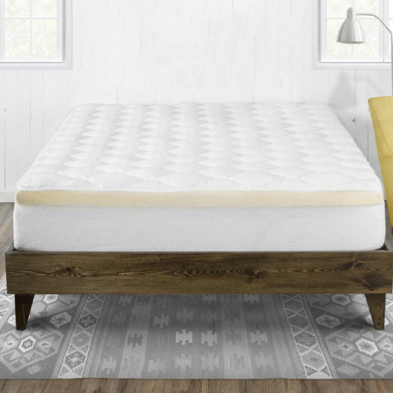 eLuxury Double Thick 2-Piece Bamboo Mattress Pad & Comfort Topper