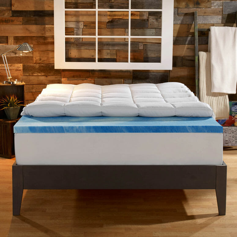 Sleep Innovations 4-Inch Dual Layer Mattress Topper