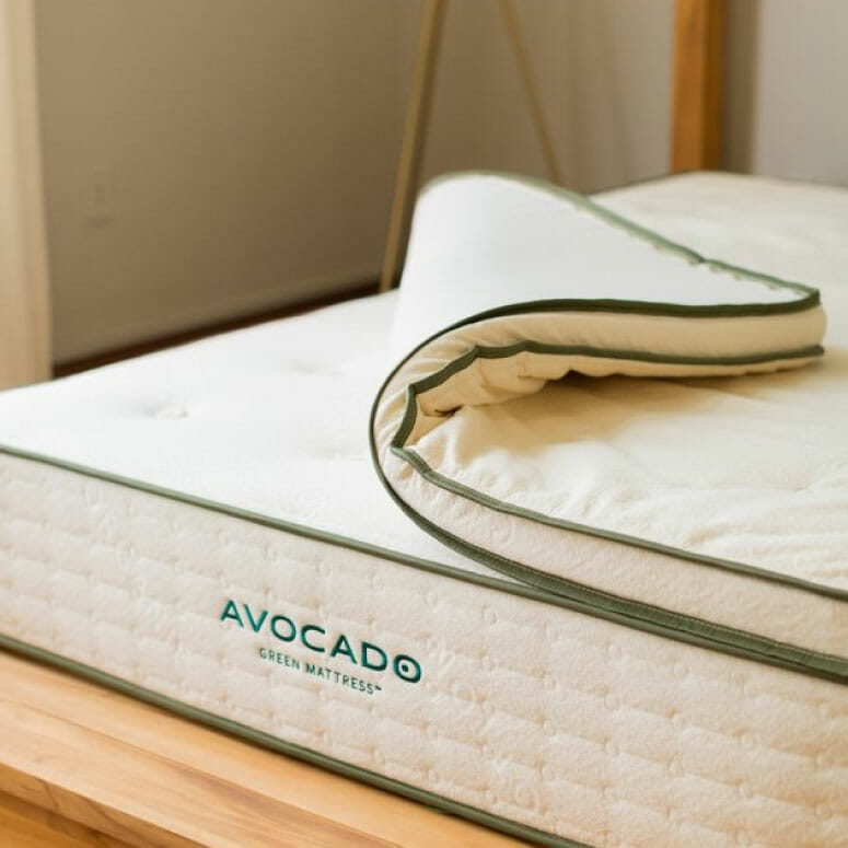 Avocado Green Natural Latex Mattress Topper