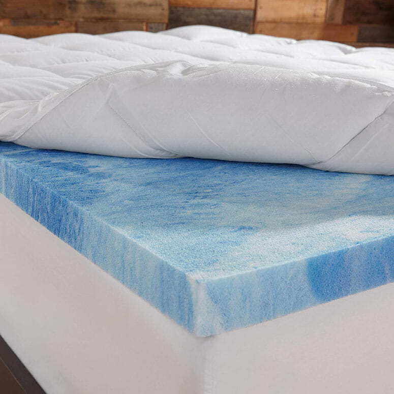 Sleep Innovations Gel Memory Foam 4-Inch Dual Layer Mattress Topper