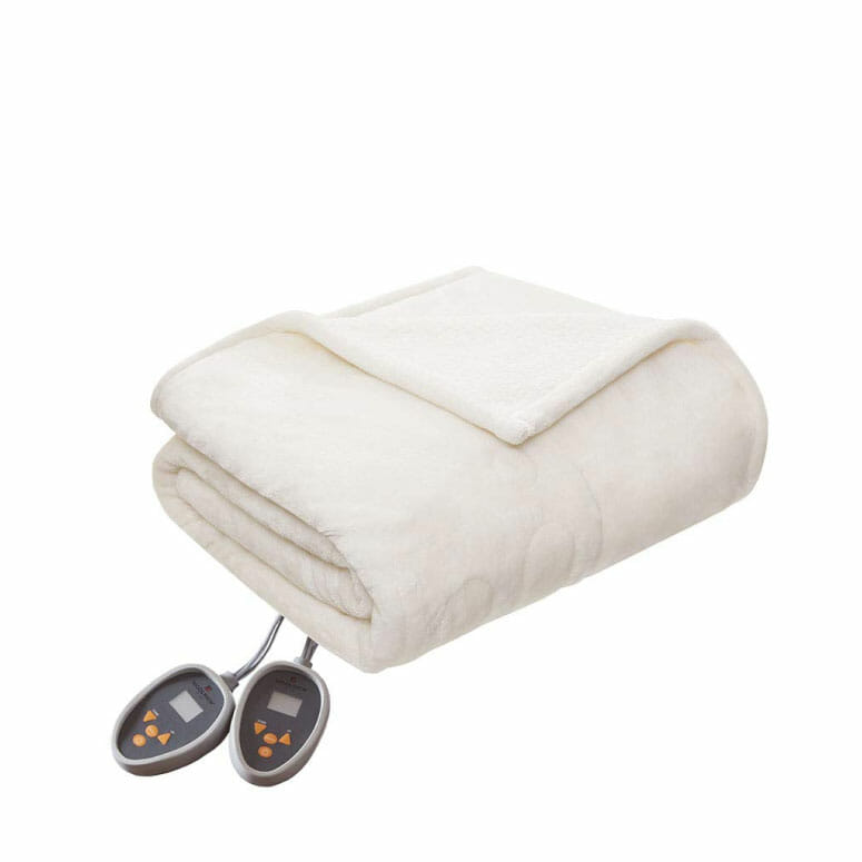 Woolrich Ultra Soft Knitted Plush Reverse to Sherpa Electric Blanket