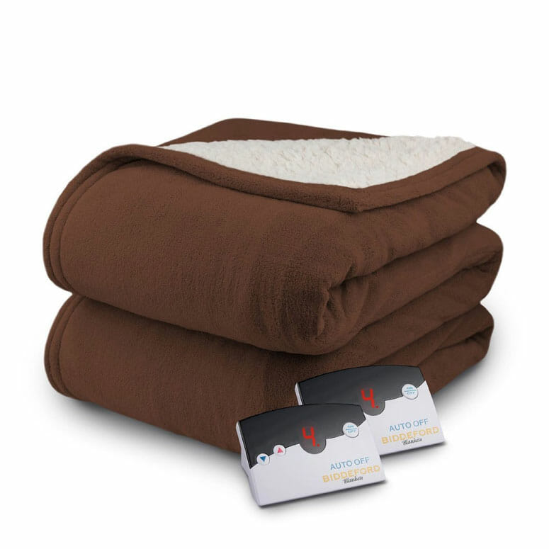 Biddeford MicroPlush Sherpa Electric Heated Blanket 