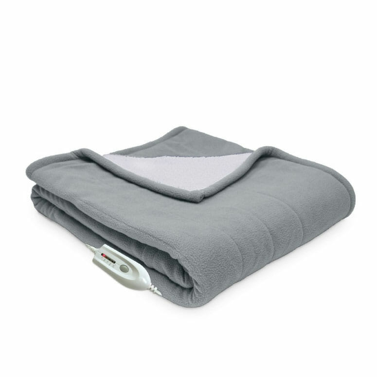 Serta Reversible Sherpa/Fleece Electric Throw Blanket