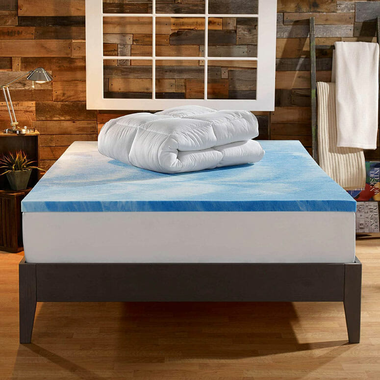Sleep Innovations Gel Memory Foam 4-inch Dual Layer Mattress Topper