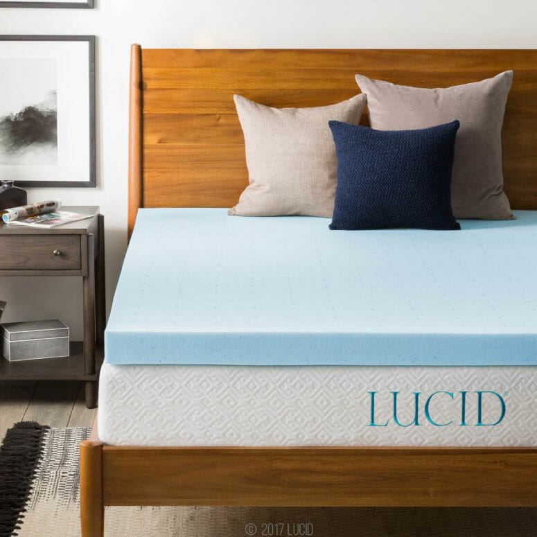 LUCID 3-Inch Gel Memory Foam Mattress Topper