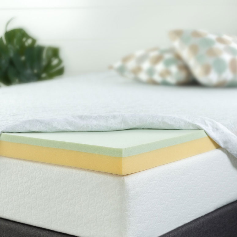 Zinus 3 Inch Green Tea Memory Foam Mattress Topper