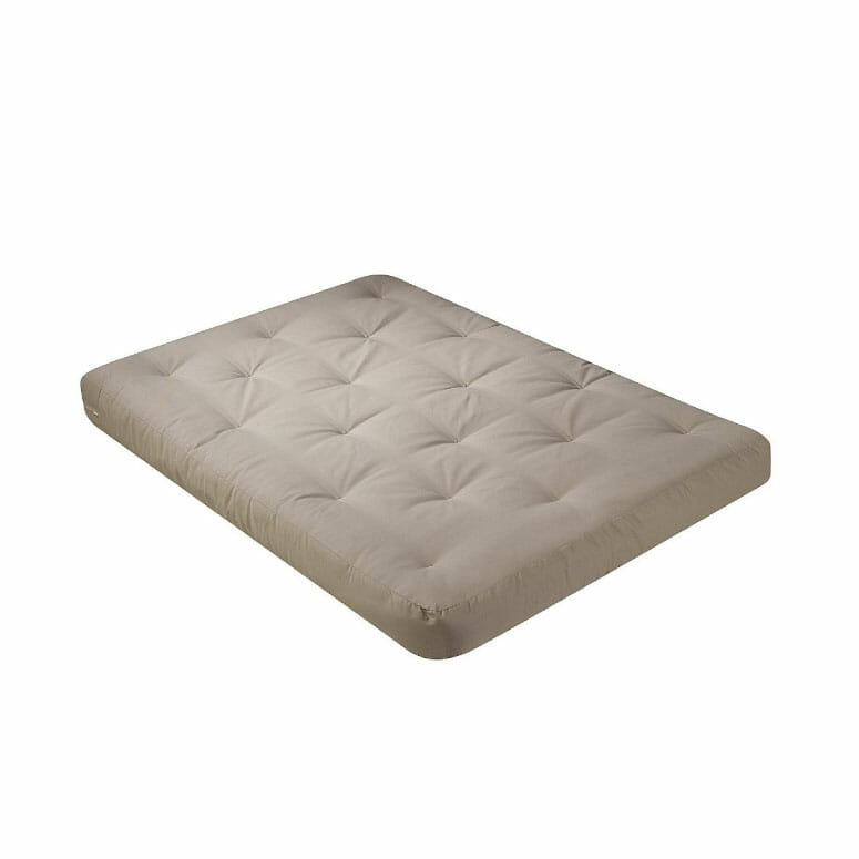 Serta Chestnut Double-Sided Foam and Cotton Queen Futon Mattress