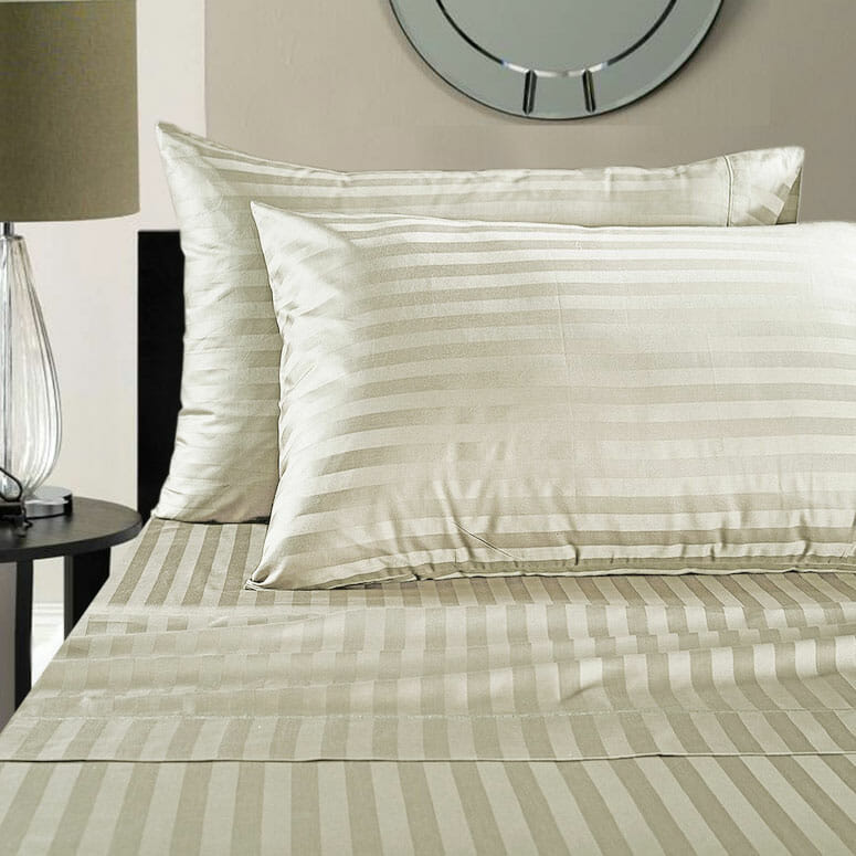 Addy Home Fashions Egyptian Cotton 500 Thread Count Damask Stripe Sheet Set