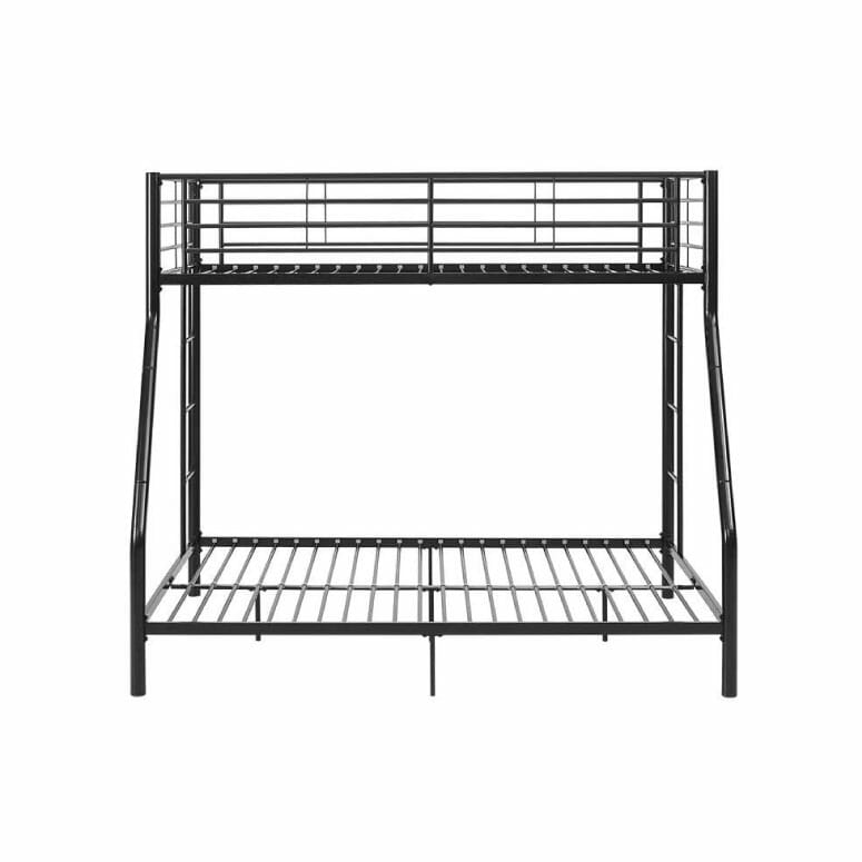 Walker Edison Furniture Twin-Over-Full Metal Frame and Ladder Bunk Bed