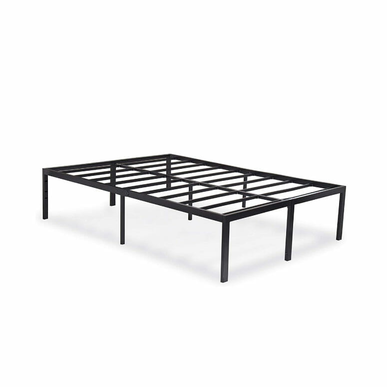 SLEEPLACE 18 Inch High Profile Heavy Duty Steel Slat Bed Frame