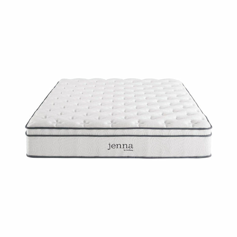 Modway AMZ-5770-WHI Jenna 10” Queen Innerspring Mattress