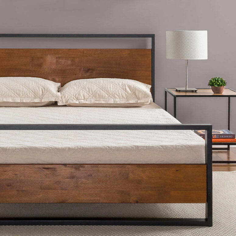 Zinus Suzanne Metal and Wood Platform Bed 
