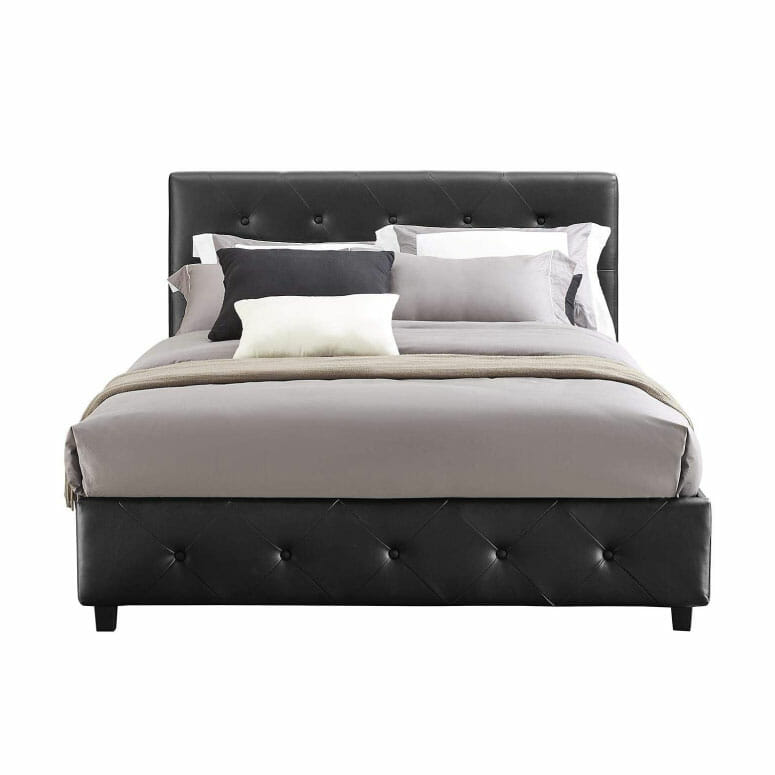 DHP Dakota Upholstered Faux Leather Platform Bed