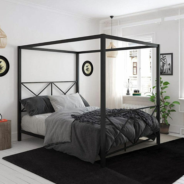 DHP Rosedale Metal Canopy Bed