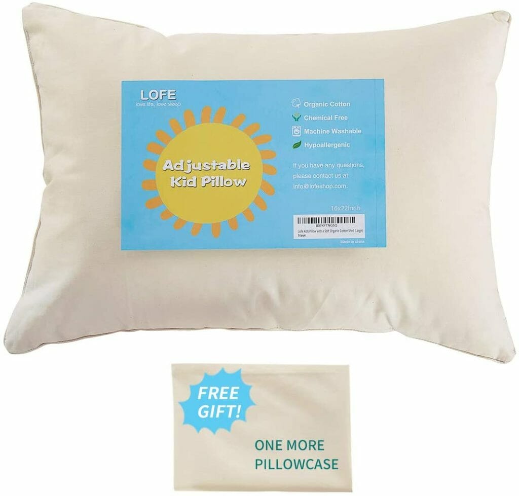 lofe kids pillow with pillowcase