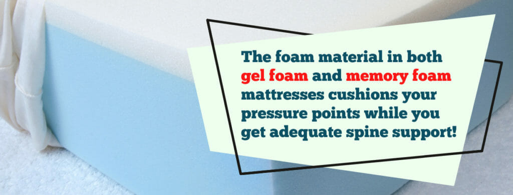 Gel Foam and Memory Foam Spine Support fact