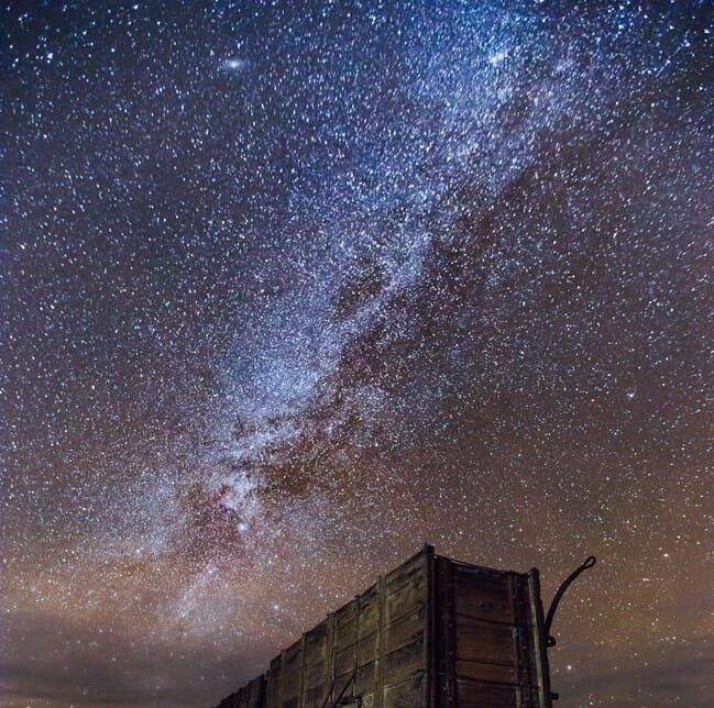 many stars in the sky for camping