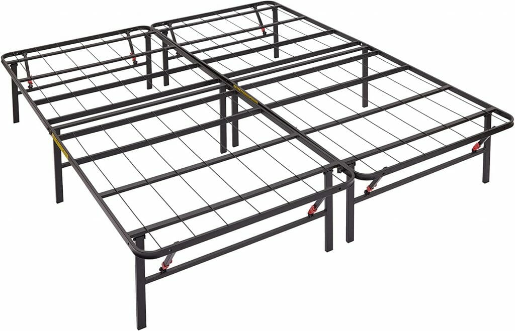black metal platform bed frame