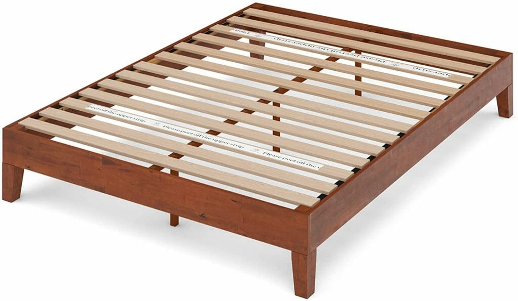 deluxe wood platform bed frame